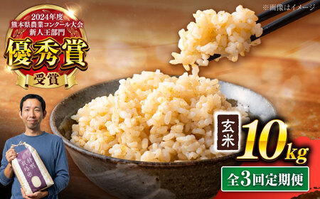 【令和7年度】 【全3回定期便】 くまさんの輝き 玄米 10kg 計30kg 玄米[AYCC034]
