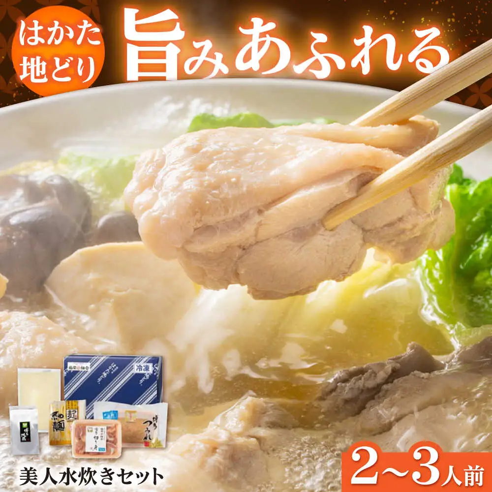 【福岡限定】はかた地どり 美人水炊き 2~3人前 [BGAB007] 水炊き