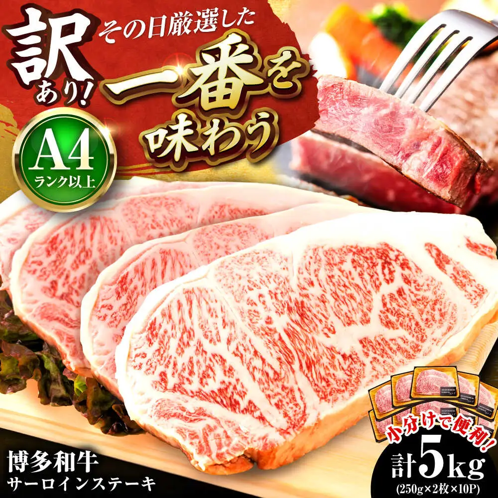 【訳あり】博多和牛 サーロインステーキ 5kg[BGAB015]大容量 ステーキ