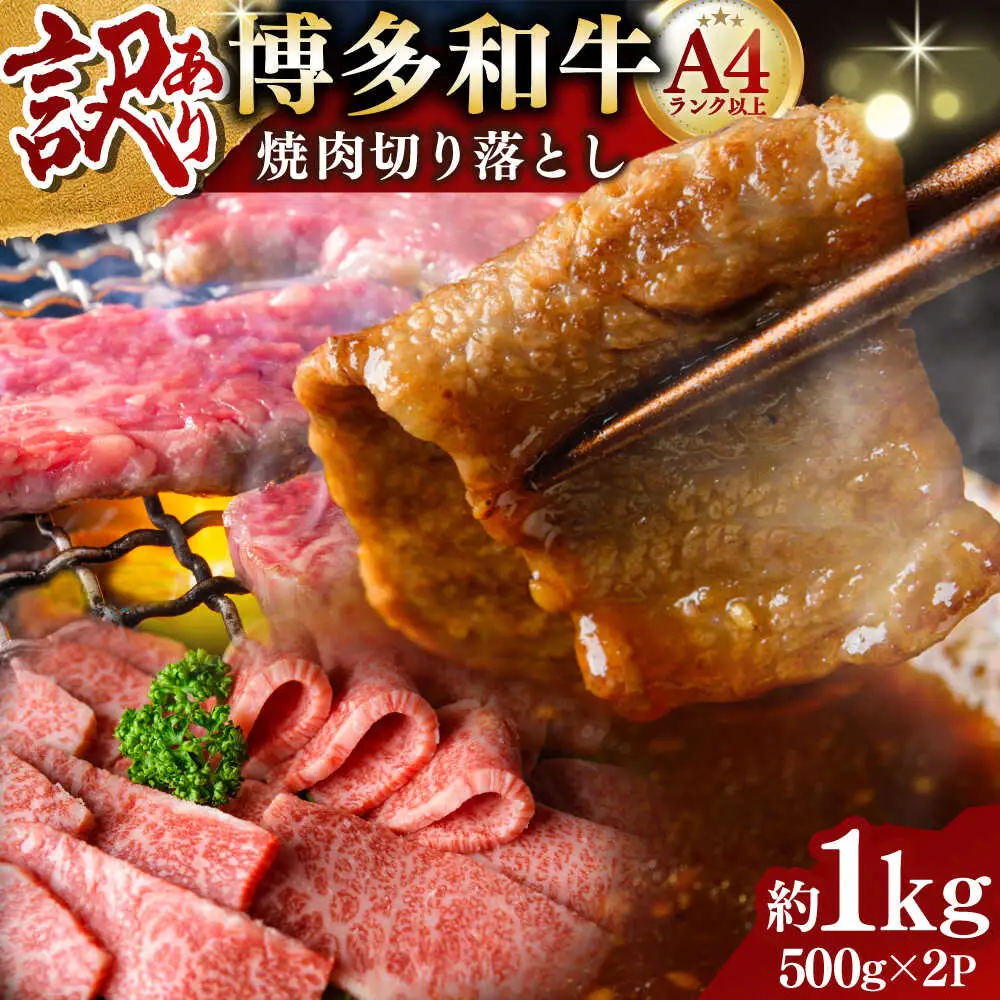 【訳あり】博多和牛 焼肉切り落とし 1kg[BGAB043]焼き肉 牛