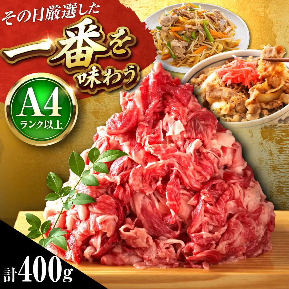 博多和牛 牛肉切り落とし 400g [BGAB062] 牛肉切り落とし