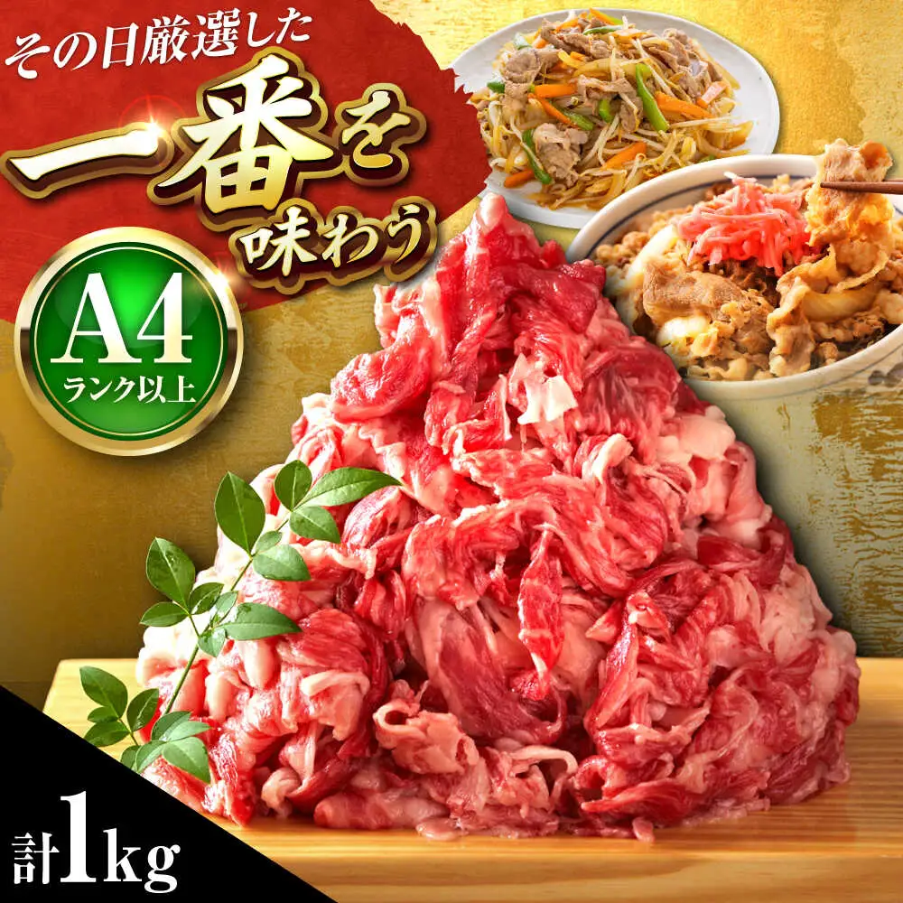 博多和牛 牛肉切り落とし 1kg [BGAB066] 牛肉 1㎏
