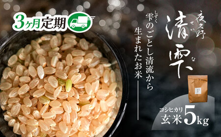 ＜3ヶ月定期便＞＜令和7年産＞ 京都夜久野産 清雫(せいな) コシヒカリ 玄米 (5kg×3回) ふるさと納税 福知山市 令和7年度産 先行 定期便 選べる 容量 回数 玄米 夜久野 京都 【fc-DB005-B03】【合同会社夜久野清雫】