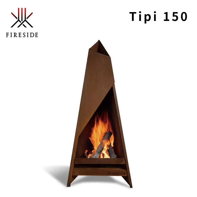 【 ファイヤーサイド 】 Tipi 150 駒ヶ根市 アウトドア キャンプ たき火台 焚火台 組立式 薪ストーブ ガーデンストーブ