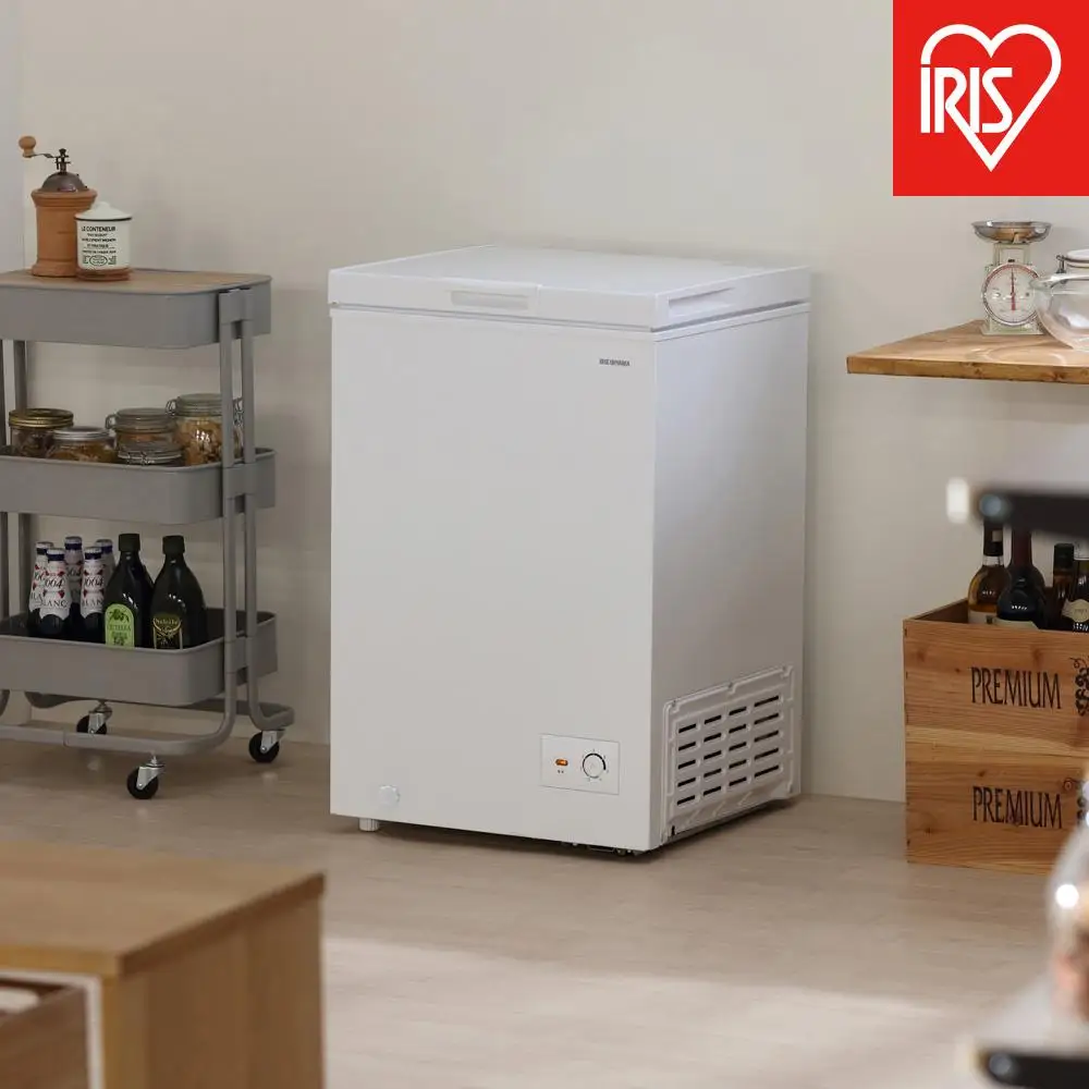 冷凍庫 上開き式 100L ICSD-10C-W ホワイト | アイリスオーヤマ セカンド冷凍庫