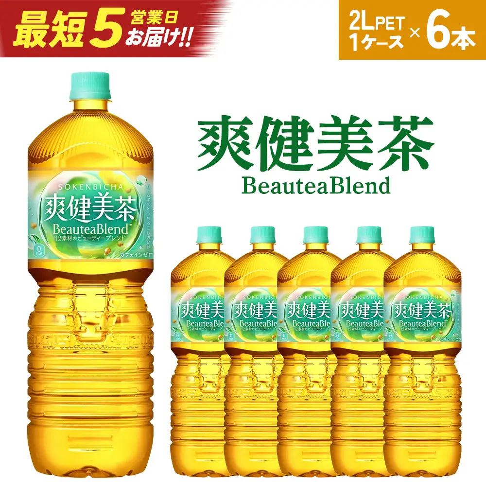 【最短5営業日着！】爽健美茶2LPET×6本　【04301-0528】