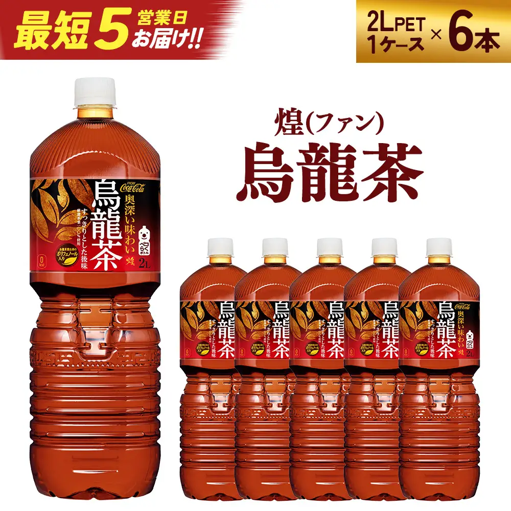 【最短5営業日着！】煌 烏龍茶 2L PET×6本　【04301-0529】