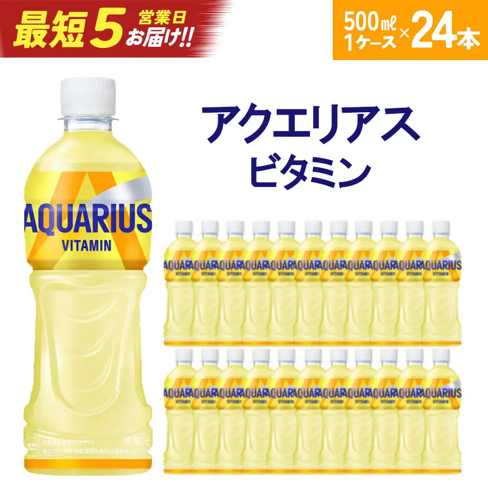 【最短5営業日着！】アクエリアス ビタミン　500ml PET×24本　【04301-0538】