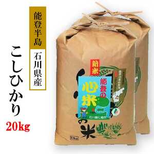 令和7年産 （数量限定）こしひかり 能登の心米（精米20kg/10kg×2袋） | 米