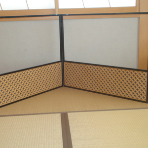黒塗り風炉先屏風 黒カシュー塗りの風炉先屏風 日用品 インテリア