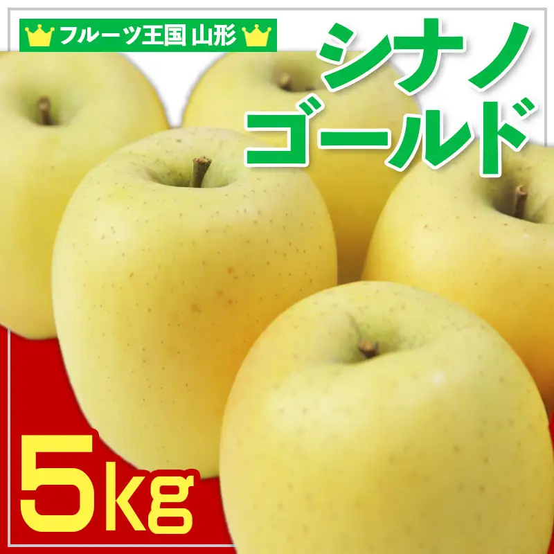 ☆フルーツ王国山形☆ りんご (シナノゴールド)秀品 5kg【令和8年産先行予約】FS25-755