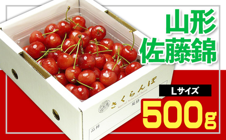 ☆山形さくらんぼ ☆ 佐藤錦 Lサイズ 500g バラ 化粧箱詰【令和9年産先行予約】FS26-612