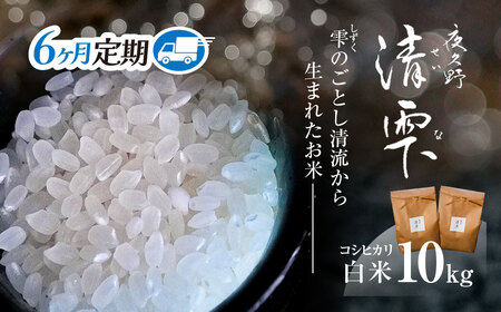 ＜6ヶ月定期便＞＜令和7年産＞ 京都夜久野産 清雫(せいな) コシヒカリ 白米 (10kg×6回) ふるさと納税 福知山市 令和7年度産 先行 定期便 選べる 容量 回数 白米 精米 夜久野 京都 【fc-DB006-C06】【合同会社夜久野清雫】