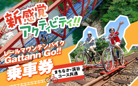 【まちなか・渓谷コース共通】レールマウンテンバイクGattann Go!! 特別ご乗車券 飛騨神岡 体験 子供 キッズ チケット ガッタンゴー[BG001]