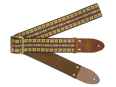 【ギターストラップ】Elara Straps Coral Road Brown　ギター　ベース　アコースティックギター　アコギ　エレキギター　エレキ　ギターストラップ　ベースストラップ　エララストラップ