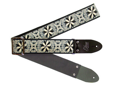 【ギターストラップ】Elara Straps Pinwheel Zinnia Gray　ギター　ベース　アコースティックギター　アコギ　エレキギター　エレキ　ギターストラップ　ベースストラップ　エララストラップ