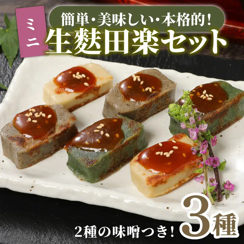 麩 生麩田楽 お試し 3種セット 生麩 簡単 贈り物 伝統食材 精進料理 おためし ミニ 麩麩麩麩 miyamura009