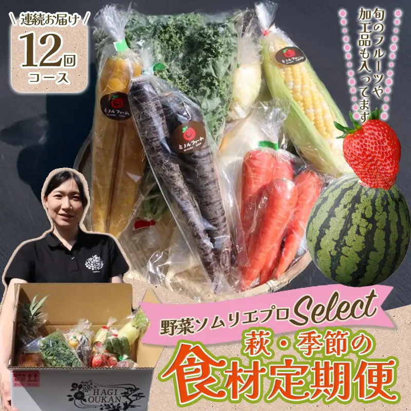 野菜ソムリエプロselect／萩・季節の食材定期便 12回コース