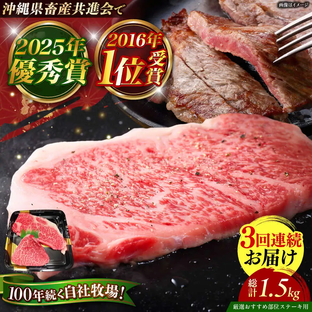牛肉 ステーキ 【全3回定期便】佐渡山牛 500g 和牛 BCBC005