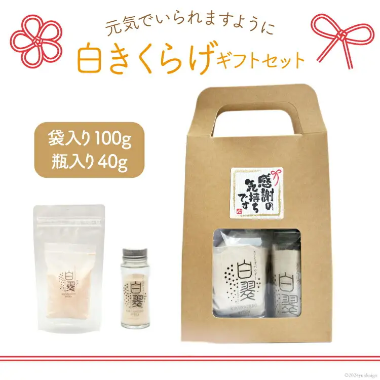 きくらげ 白いきくらげ ギフト セット 粉末 100g 瓶入り 粉末 40g