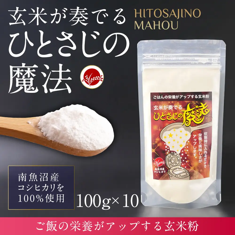 玄米全粒粉が奏でるひとさじの魔法 100g×10｜玄米