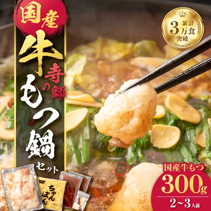 寺師 の 国産牛 もつ鍋 セット 2～3人前 K005-002 肉 牛肉 冷凍