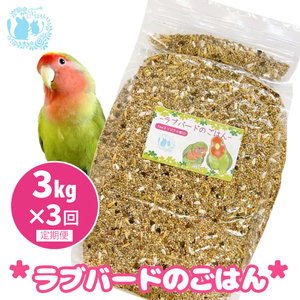 【3ヶ月定期便】fuu ラブバードのごはん（3kg）[145S64-T]