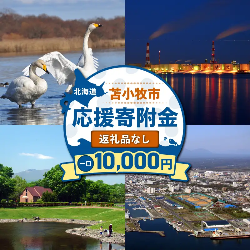 北海道 苫小牧市 応援寄附金 （ 返礼品なし ） 10,000円 T000-001-03 応援 返礼品無