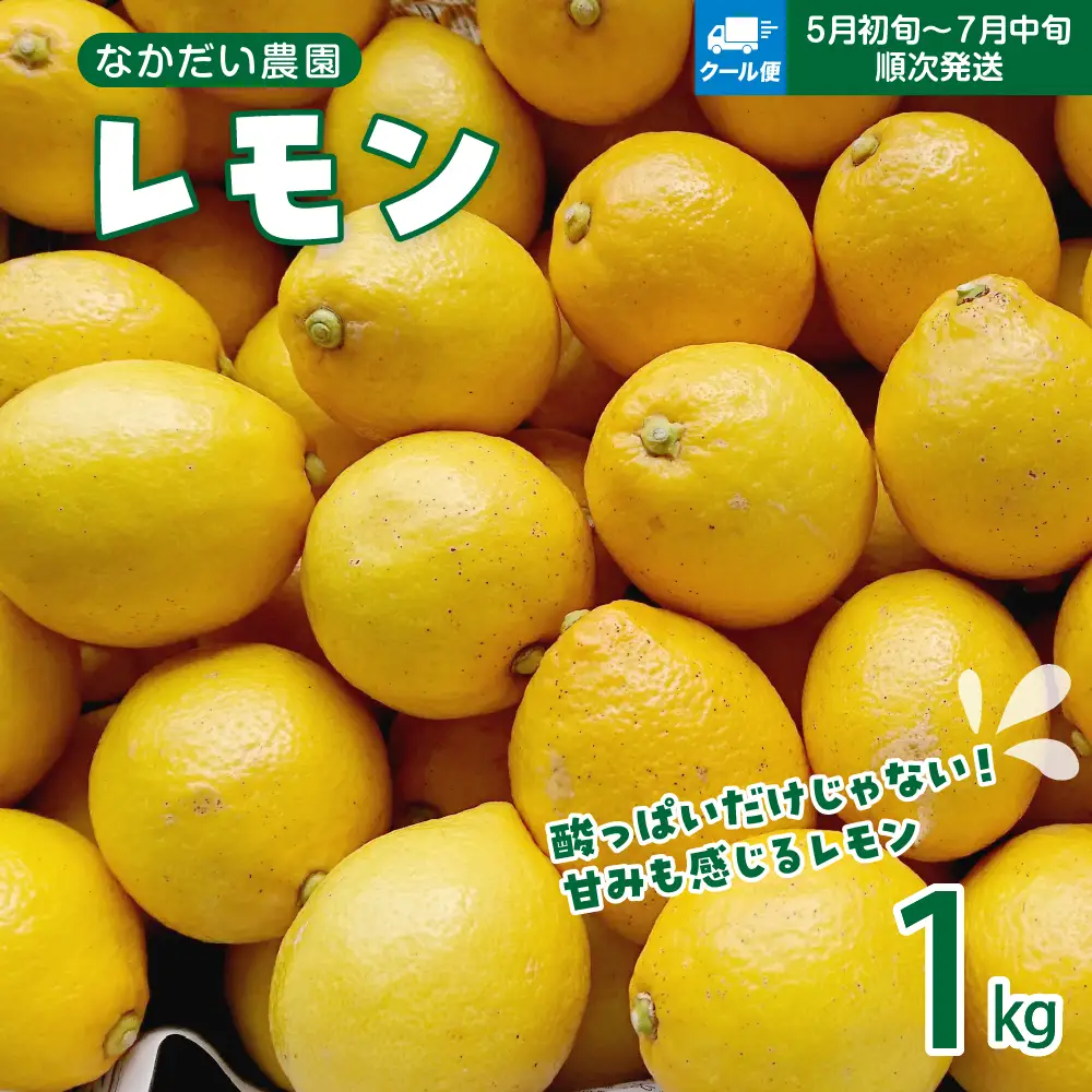 【2026年5月～発送】栽培期間中農薬不使用「レモン」 約1kg 【クール便】ku033-010-25