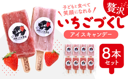 いちご農家の贅沢いちごづくしアイスキャンデー8本セット（いちご・いちごミルク）湖東こぐま農園 滋賀県 東近江市 A-B28 アイス アイスキャンデー 詰め合わせ ギフト スイーツ デザート