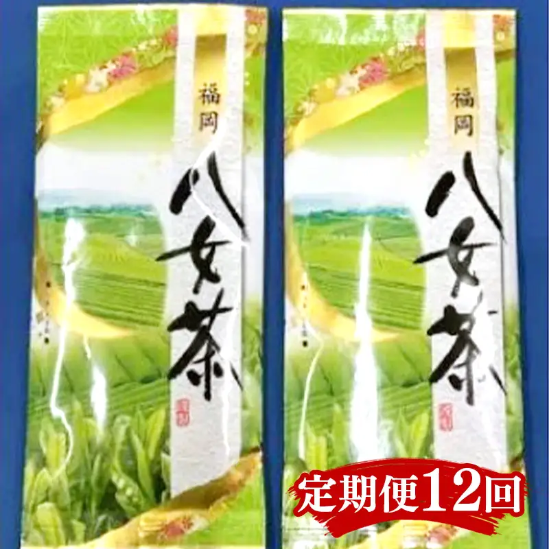【定期便12回】八女茶　煎茶セット　100g×2袋【八女茶 お茶 茶 煎茶 セット 福岡 筑前町 ふるさと納税 送料無料 おすすめ ギフト プレゼント FL176】【価格改定】