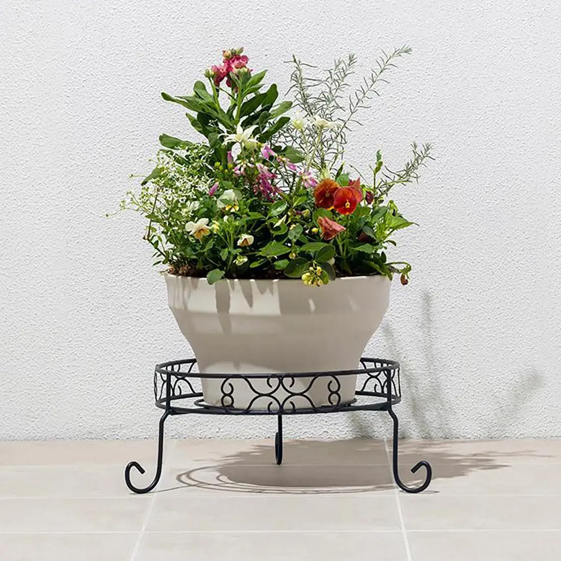 98917100 デザインフラワースタンド ラウンド S 約幅38.5cm×奥行38cm×高さ15cm