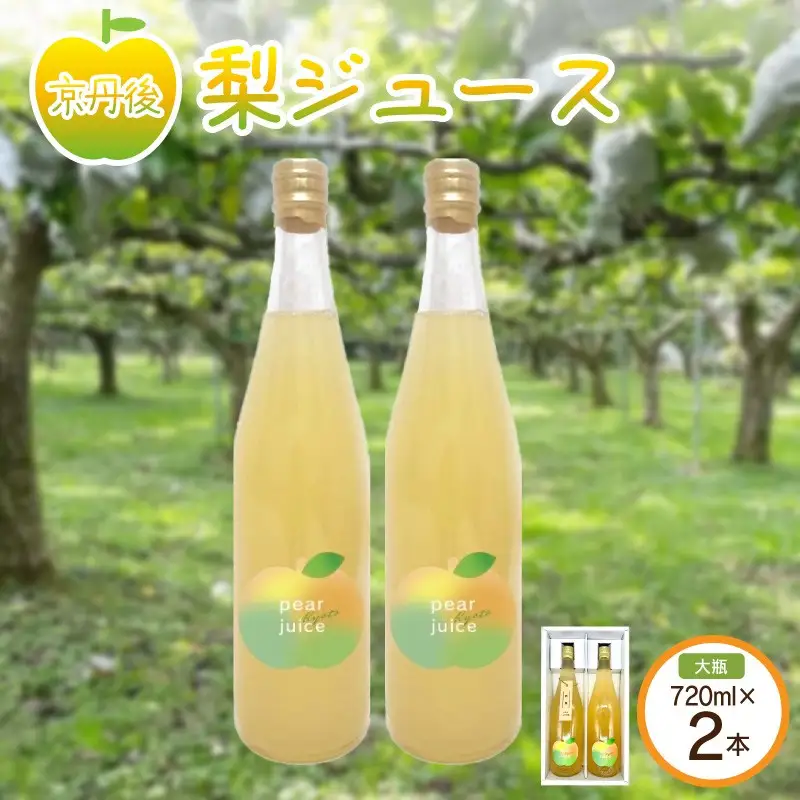 【先行予約】京丹後の梨ジュース 大瓶2本入り（2025年10月下旬～発送） 瓶 ジュース 国産 梨 なし ナシ ジュース ドリンク 飲料 果汁 京都 京丹後 ふるさと納税 梨ジュース