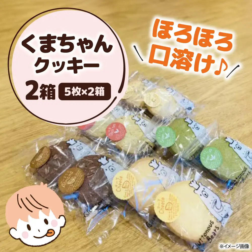 くまちゃんクッキー10枚（5枚×2箱）[AQAB007] クッキー  焼菓子