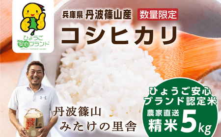 【令和7年産】 丹波篠山産 コシヒカリ 5kg 白米 白米 単一原料米 産地直送米 おいしい お米 精米 コシヒカリ ブランド おこめ 健康 送料無料 おすすめ 人気 口コミ MTS002