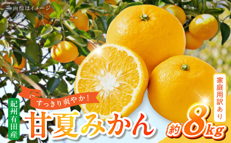 【2027年先行予約】【ご家庭用】【訳あり】紀州有田産　すっきり爽やか　甘夏みかん　８kg_G7362