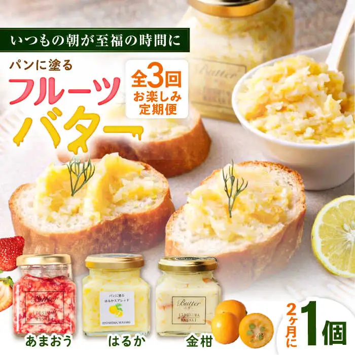 【全3回定期便/2ヶ月に1回】お楽しみ定期便 フルーツバター大1個 糸島市 / 糸島正キ ジャム クリーム 果物 [AQA065]