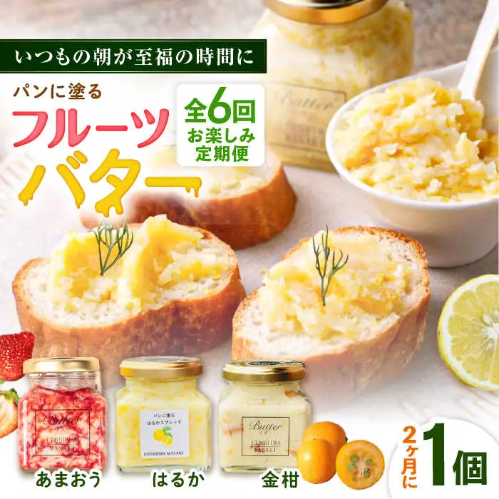 【全6回定期便/2ヶ月に1回】お楽しみ定期便 フルーツバター大1個 糸島市 / 糸島正キ ジャム クリーム 果物 [AQA066]