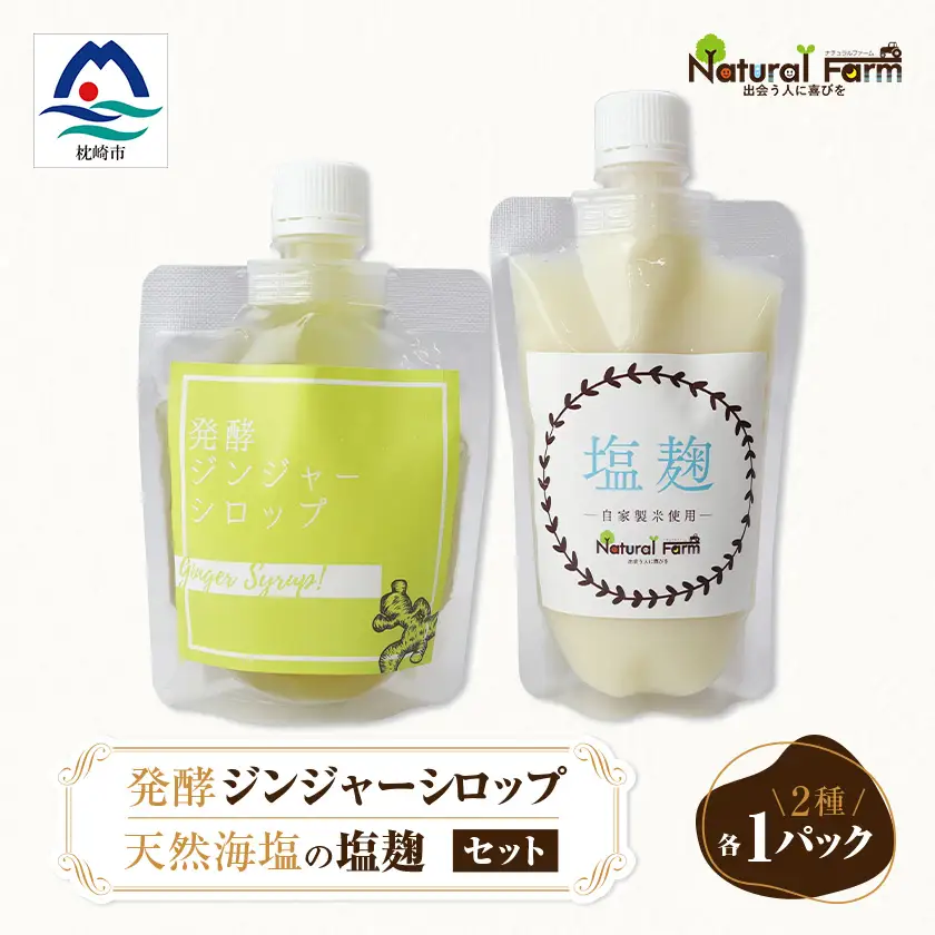 発酵ジンジャーシロップ＆塩麹　各1パックセット A2-20_調味料   _【配送不可地域：離島】【1619411】