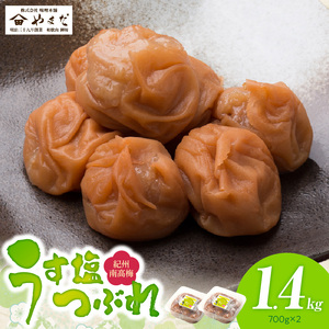 紀州南高梅うす塩つぶれ（塩分約6％）700ｇ×2_YD1001