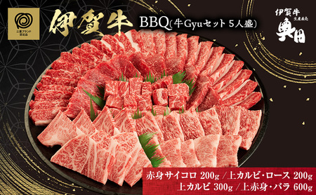 伊賀牛 BBQ 5人盛 赤身 カルビ ロース 伊賀牛