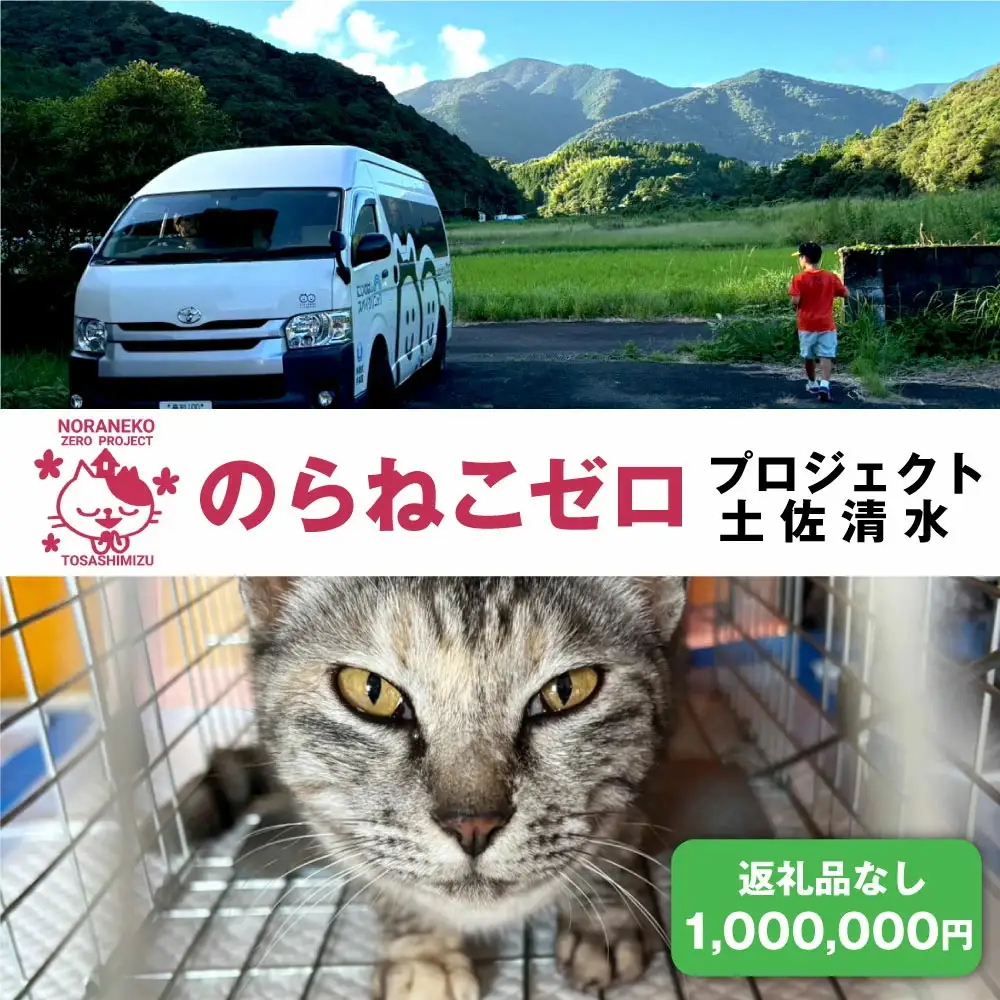 のらねこゼロプロジェクト 一口 1,000,000円（300,000円分）返礼品なし【のらねこゼロプロジェクト】【R01387】