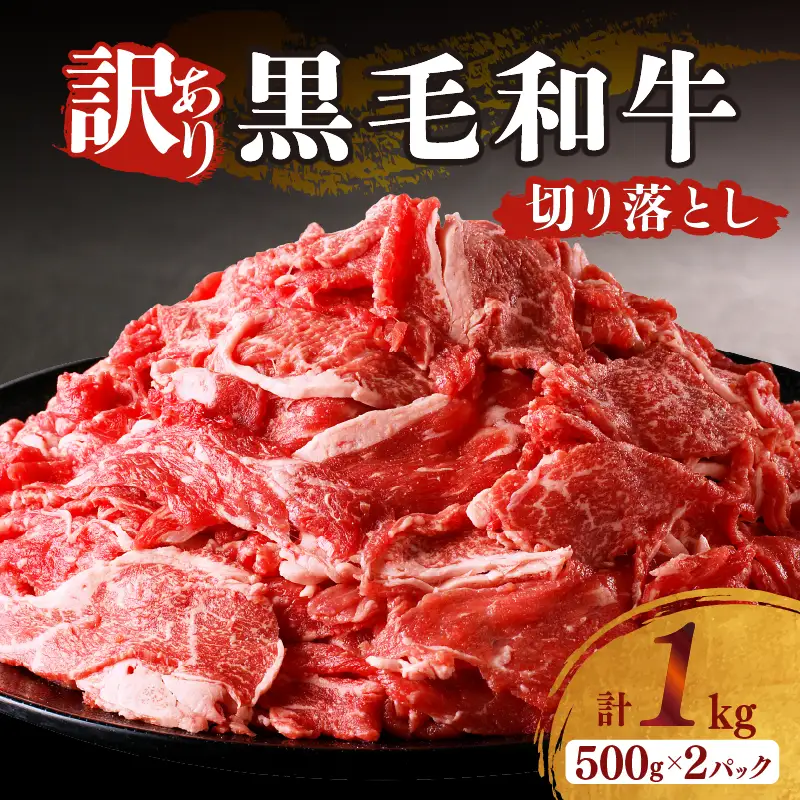 月数量限定≪訳あり≫黒毛和牛切り落とし計1kg(500g×2パック) 肉 牛 牛肉 国産_T025-0385