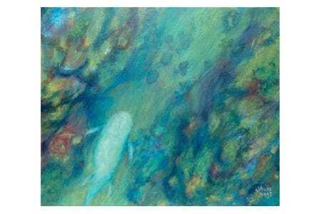 ムラナギ絵画作品No.1451『あの夏、僕らの居た場所』 一点物 アクリル原画 幻想世界 アート作品 F8キャンバス仕様 壁掛け 棚置き 可能 絵 作品 アート 芸術品 コレクション 原画 飾り インテリア 茨城県 石岡市 (F10-009)
