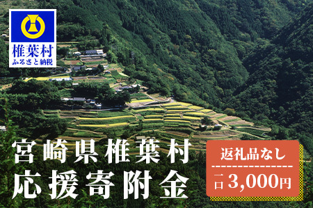 【返礼品なしの寄附】宮崎県椎葉村（1口：3,000円）