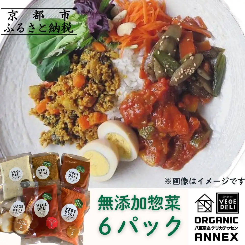 【Organic Vege Annex】無添加惣菜 人気の6種パックセット［ 京都 上賀茂 八百屋 オーガニック 野菜  こだわりのお惣菜 おいしい 人気 おすすめ アネックス べジ お取り寄せ 通販 送料無料 ふるさと納税 ］
