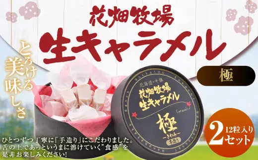 花畑牧場 生キャラメル （極 -きわみ-） 12粒入り×2セット 沖縄配送可 キャラメル お菓子 おやつ マヌカハニー マヌカはちみつ 冷蔵 [002-0086]