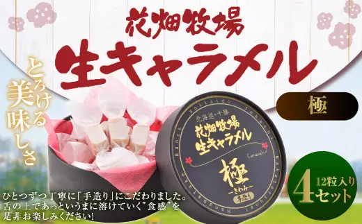 花畑牧場 生キャラメル （極 -きわみ-） 12粒入り×4セット 沖縄配送可 キャラメル お菓子 おやつ マヌカハニー マヌカはちみつ 冷蔵 [002-0087]