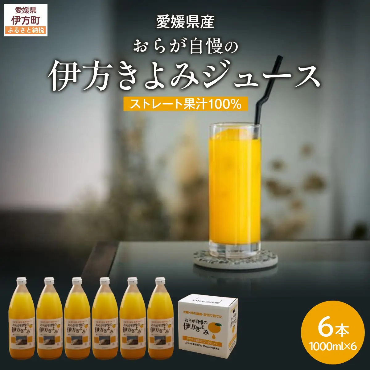【愛媛県産】おらが自慢の伊方きよみジュース（1000ml×6本） ストレート果汁100％ 【ふるさと納税 人気 おすすめ ランキング みかん ミカン 蜜柑 ジュース みかんジュース ミカンジュース クリエイト伊方 愛媛県 伊方町 送料無料】 IKTI009