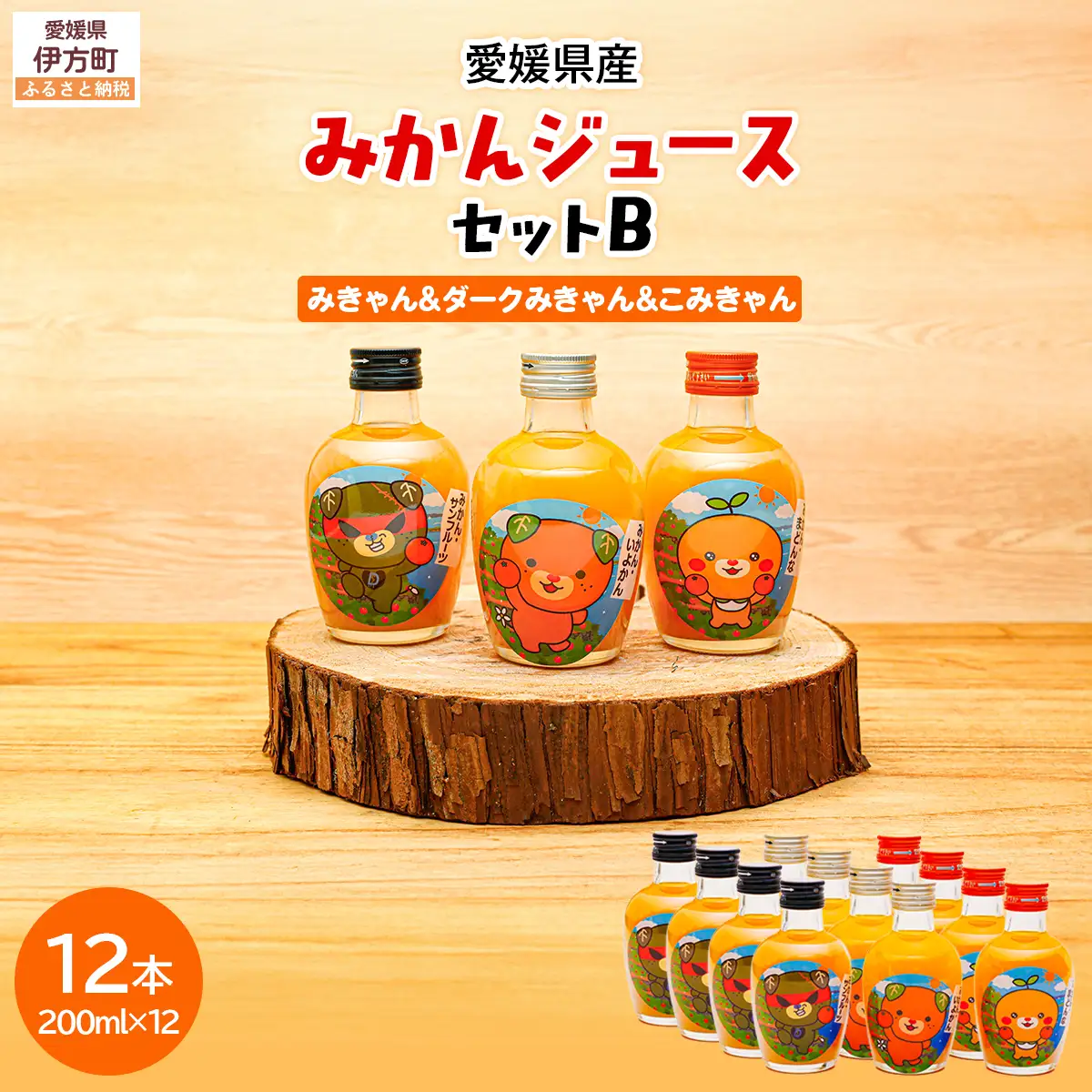 みかんジュースセットＢ 200ml×12本 ※北海道、沖縄・離島への配送不可 【ふるさと納税 人気 おすすめ ランキング 飲料 飲み物 ソフトドリンク 果物 フルーツ 柑橘 ミカン 国産 ミカンジュース みかんジュース ギフト おすそ分け お土産 贈り物 プレゼント 愛媛県 伊方町 送料無料】 IKTI019